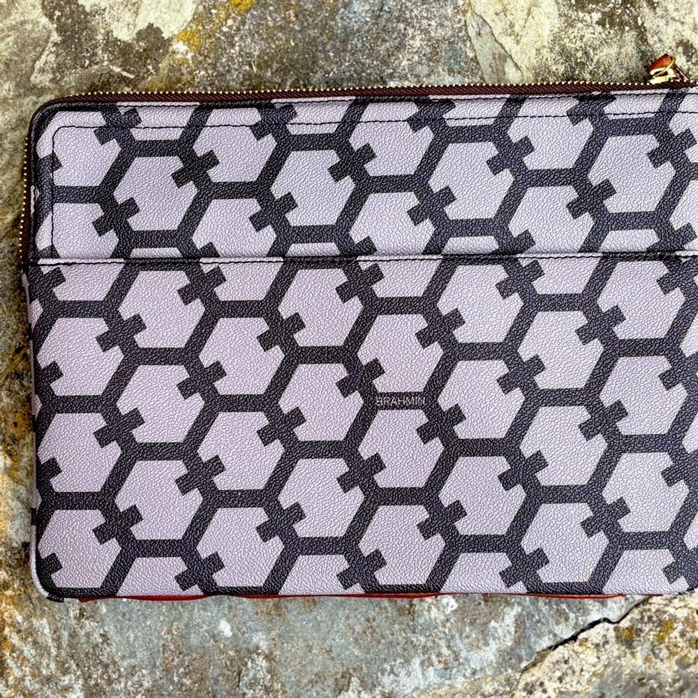 Brahmin Black and Gray Geometric Clutch - Picture 6 of 10